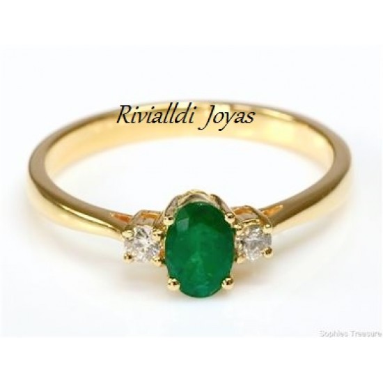 Anillo con esmeralda Brasilia